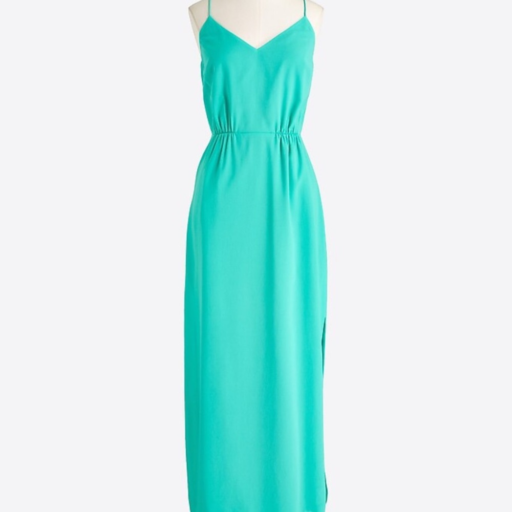 Elegant J.Crew Factory Teal Maxi Dress